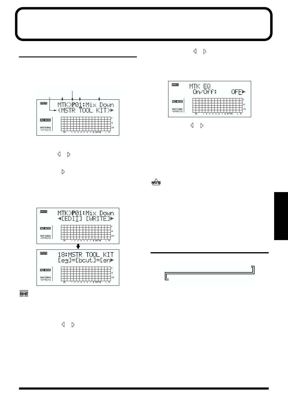 Mastering tool kit parameter functions, Setting procedure, Algorithm | Roland BR-864 User Manual | Page 127 / 200