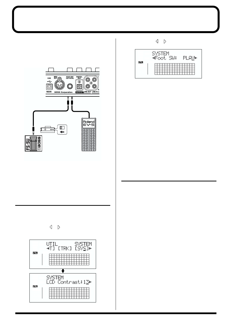 Using a foot switch or expression pedal, When using a foot switch, When using an expression pedal | Roland BR-864 User Manual | Page 136 / 200
