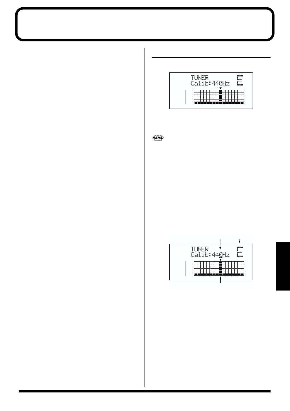 Tuning an instrument (tuner), Changing to the tuner, The br-864 (p. 137) | Roland BR-864 User Manual | Page 137 / 200