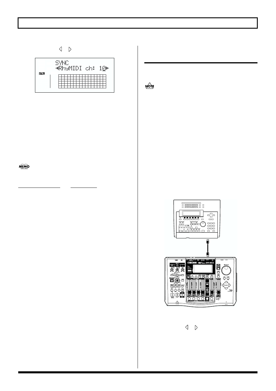 Synchronizing playback with a midi sequencer, Devices” (p. 142), 142 synchronizing with midi devices | Roland BR-864 User Manual | Page 142 / 200