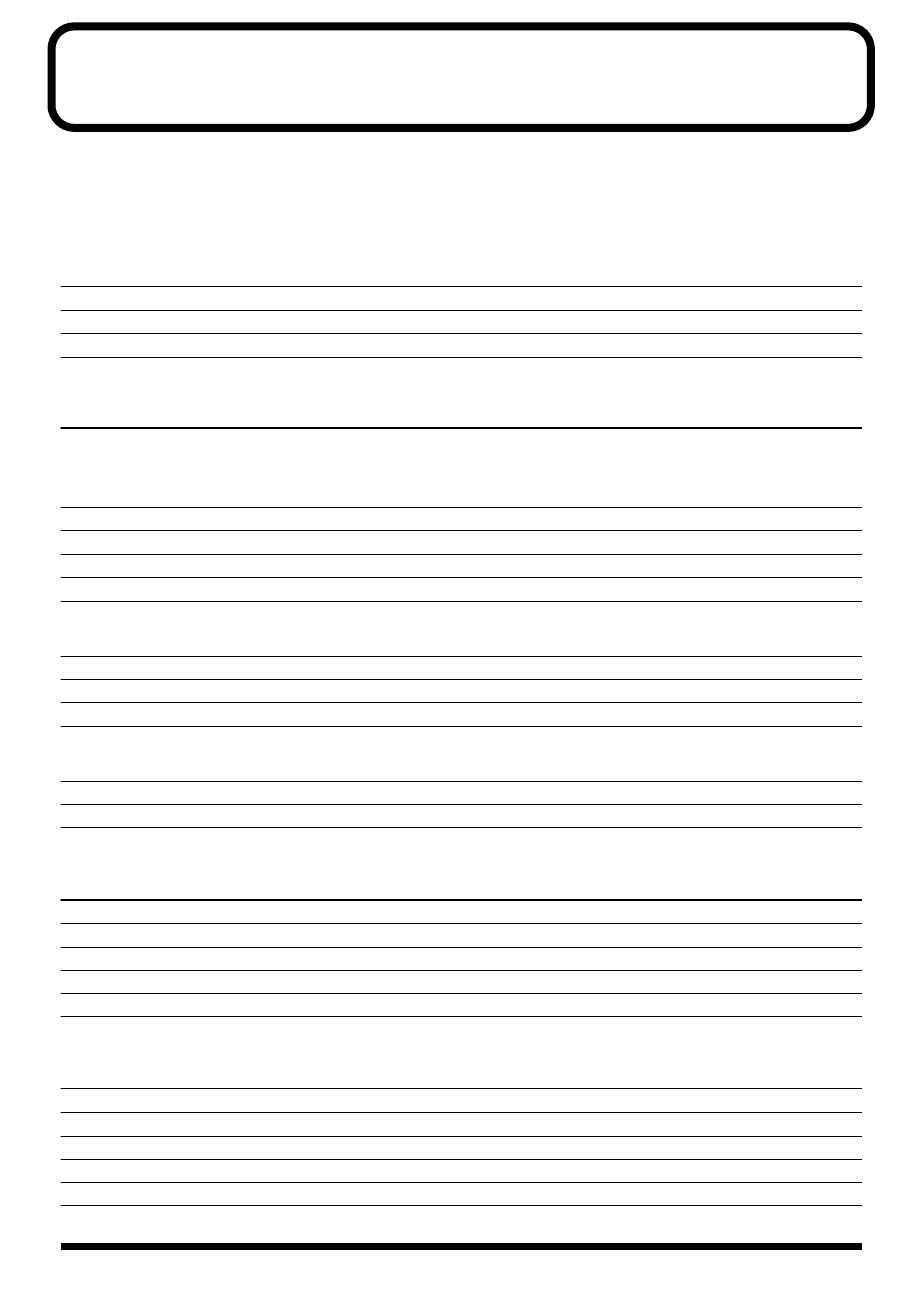 Parameter list, Mixer parameter, Chorus / delay / doubling | Reverb, Track eq | Roland BR-864 User Manual | Page 178 / 200