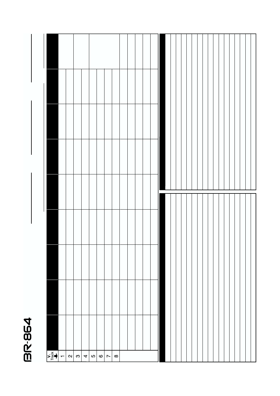 Track sheet, Rhythm guide, Project song name date artist client | Roland BR-864 User Manual | Page 198 / 200