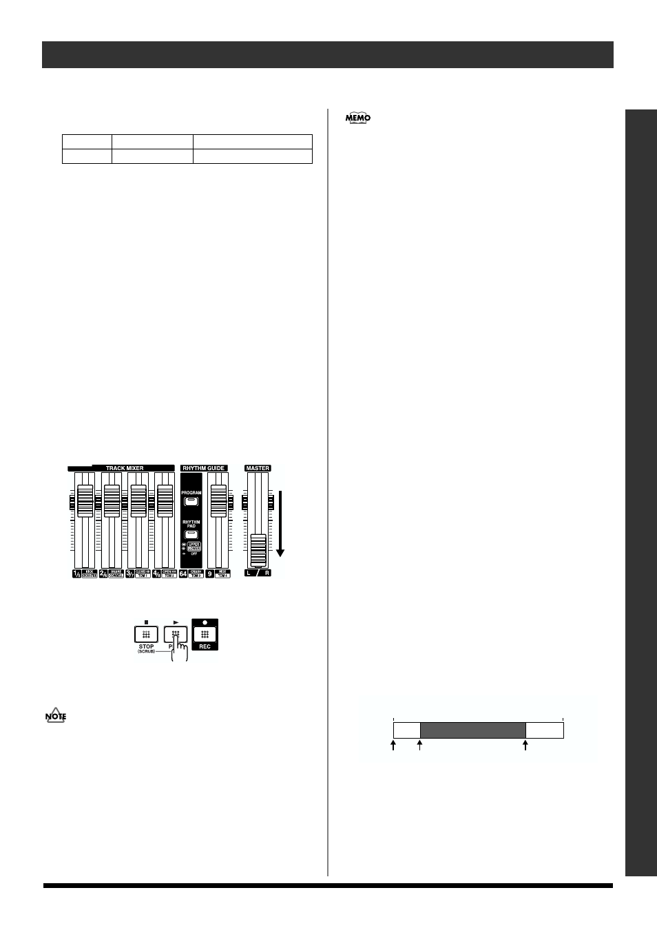 Playing back a song, Changing the current position, Playing back a song changing the current position | Quick start, 27 listening to the demo songs, Elapsed time display, Moving to the start of a play, Moving to the end of a play | Roland BR-864 User Manual | Page 27 / 200