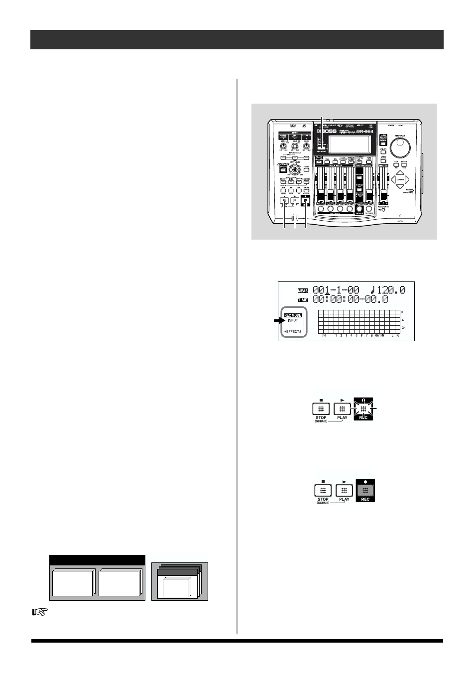 Procedure, 38 recording/playing back a song input, Bounce | Mastering | Roland BR-864 User Manual | Page 38 / 200