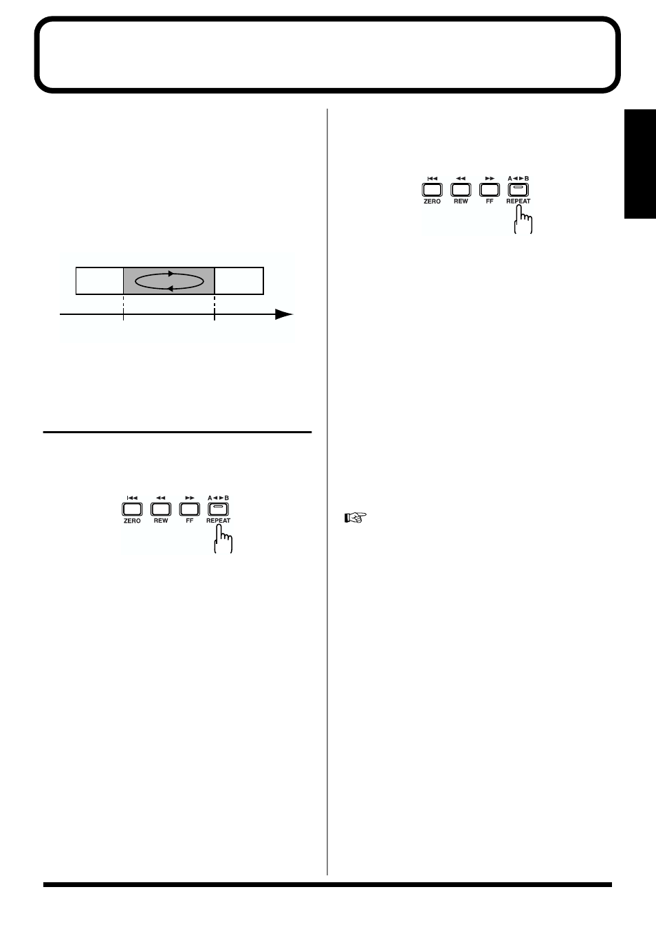 Repeating playback (repeat), Setting the repeat portion, Repeatedly (p. 49) | Roland BR-864 User Manual | Page 49 / 200