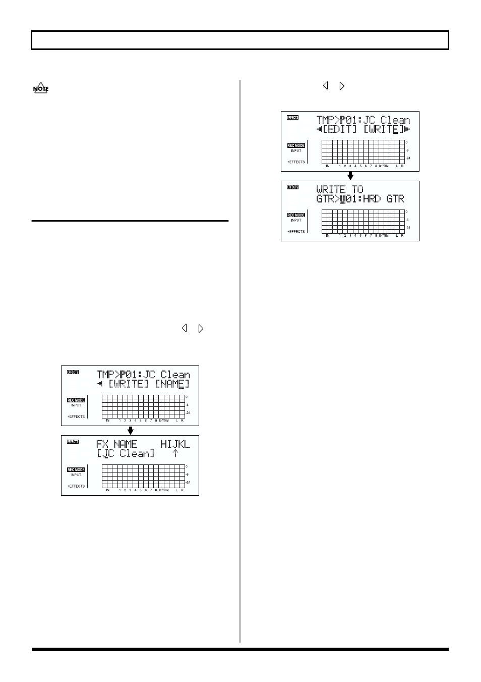 Saving insert effects settings (write), 58 using the insert effects | Roland BR-864 User Manual | Page 58 / 200