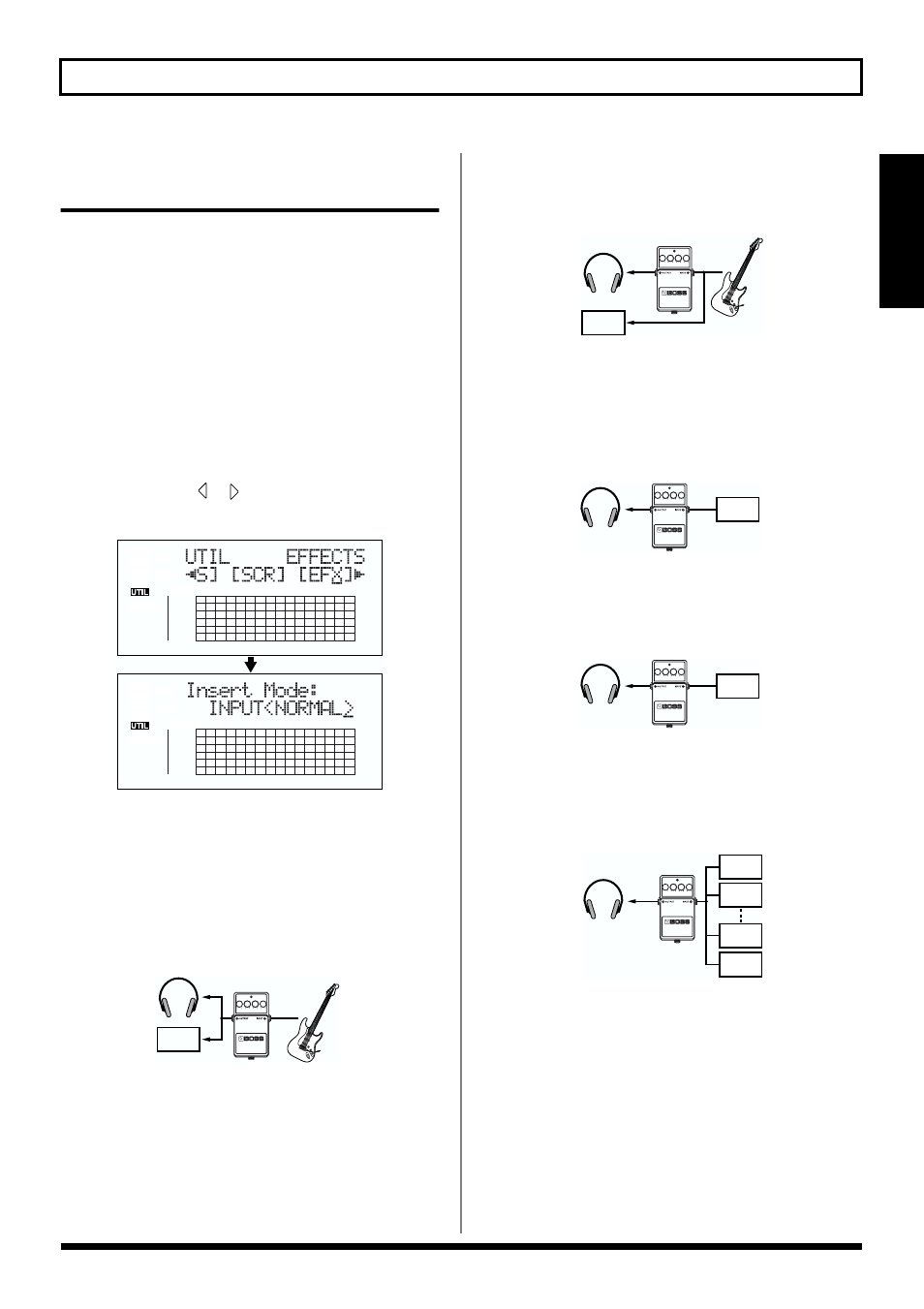 P. 59), 59 using the insert effects, Input<normal | Input<rec dry, Rhythm, Master | Roland BR-864 User Manual | Page 59 / 200