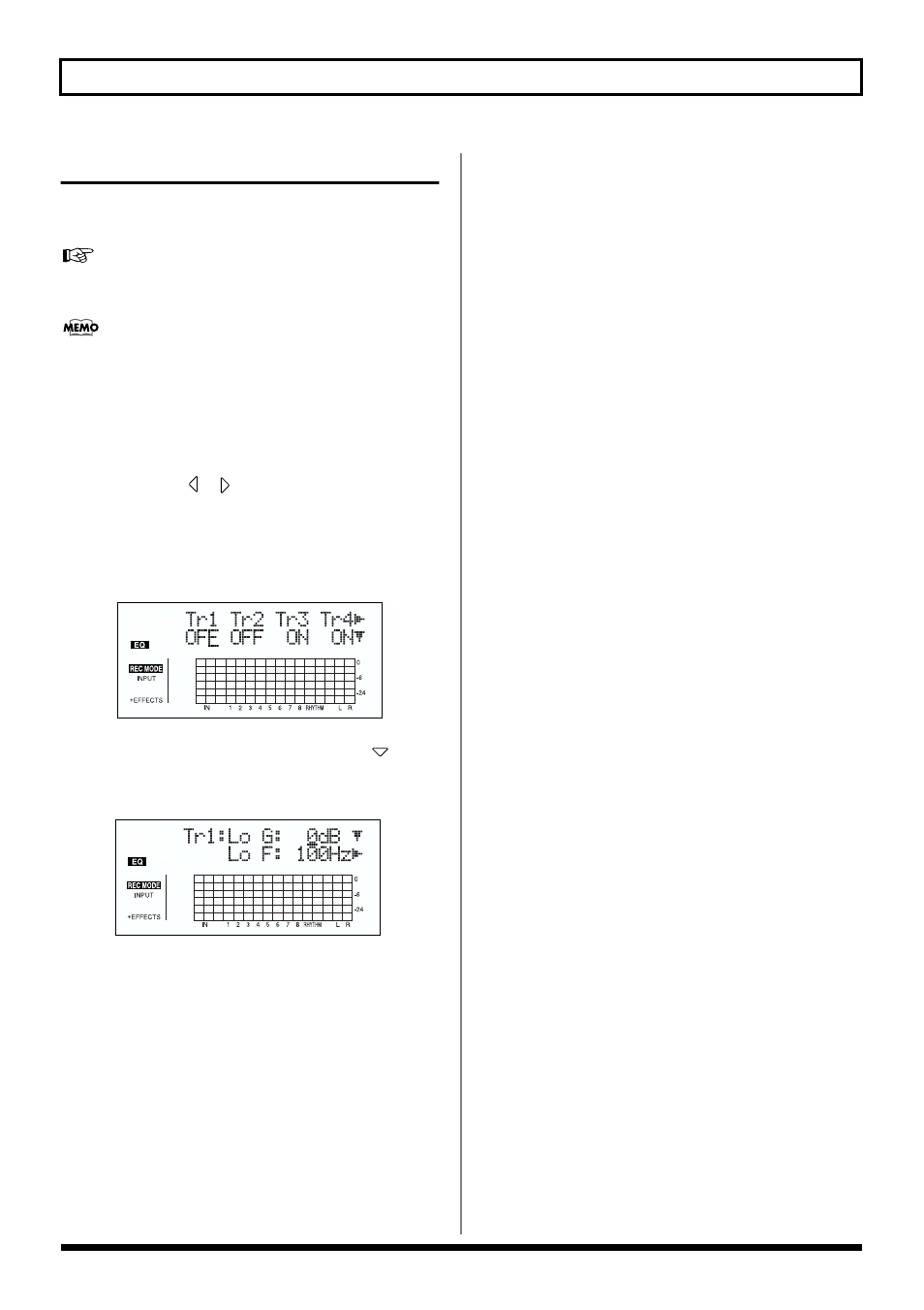 Setting the track eq, 64 using the loop effects/track eq | Roland BR-864 User Manual | Page 64 / 200