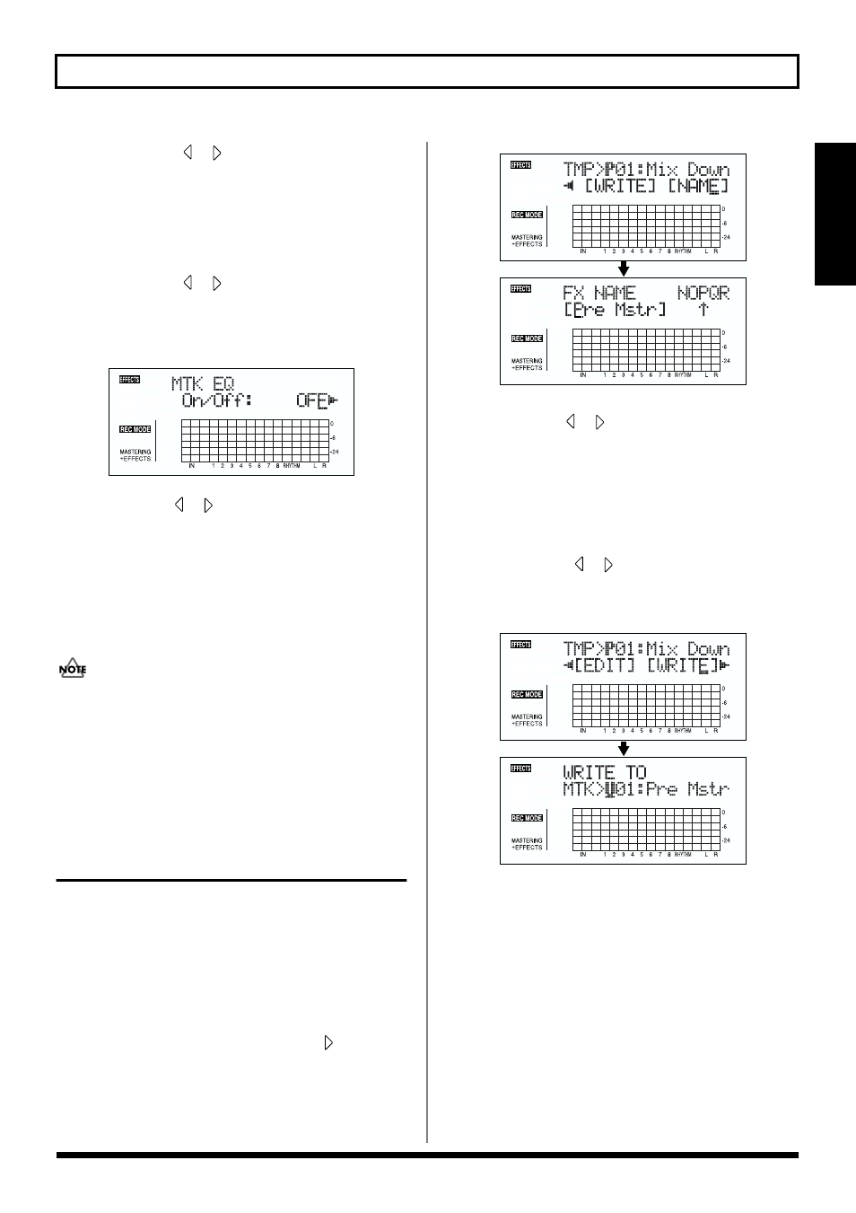 Saving the mastering tool kit settings (write), 67 mastering | Roland BR-864 User Manual | Page 67 / 200