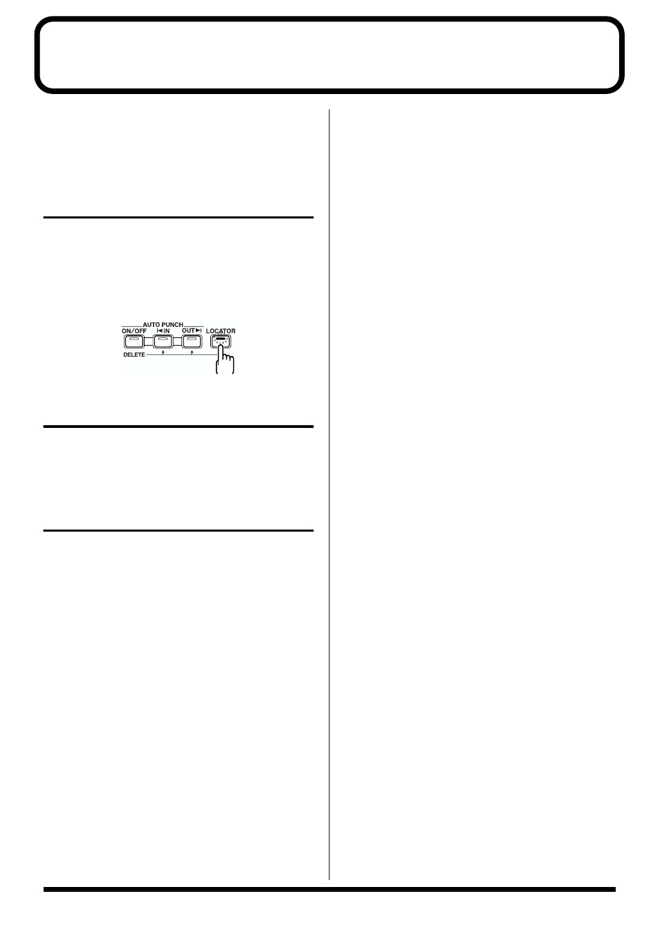 Registering time (locator function), Registering a locator point, Moving to the locator point | Deleting a locator point, Registering time (locator function)” (p. 70) | Roland BR-864 User Manual | Page 70 / 200
