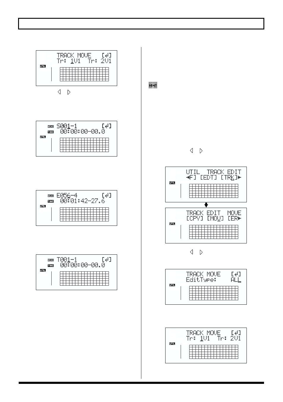 Moving a complete track (all) | Roland BR-864 User Manual | Page 78 / 200