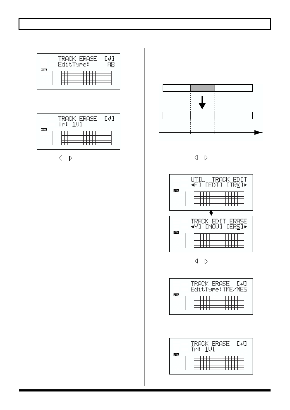 Erasing by specifying the time (tme/mes) | Roland BR-864 User Manual | Page 80 / 200