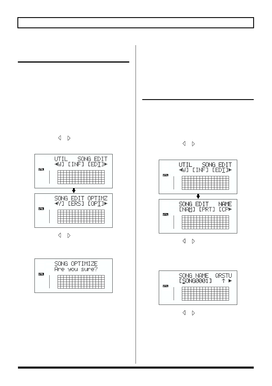 Saving memory on the memory card (song optimize), Naming songs (song name), 84 organizing the songs you’ve recorded | Roland BR-864 User Manual | Page 84 / 200