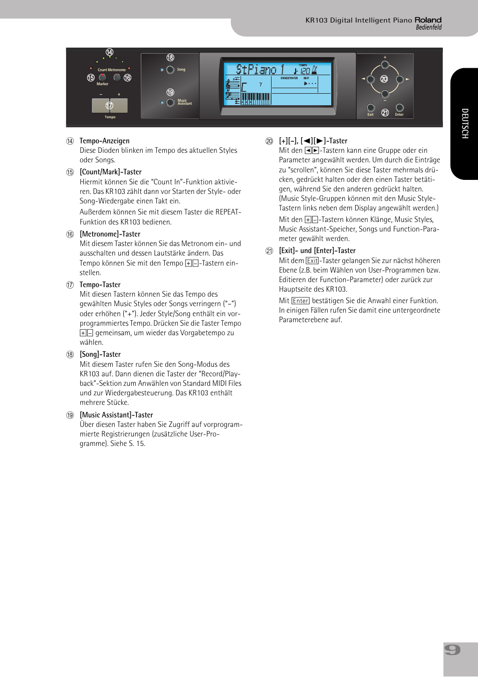Roland KR103 User Manual | Page 11 / 186