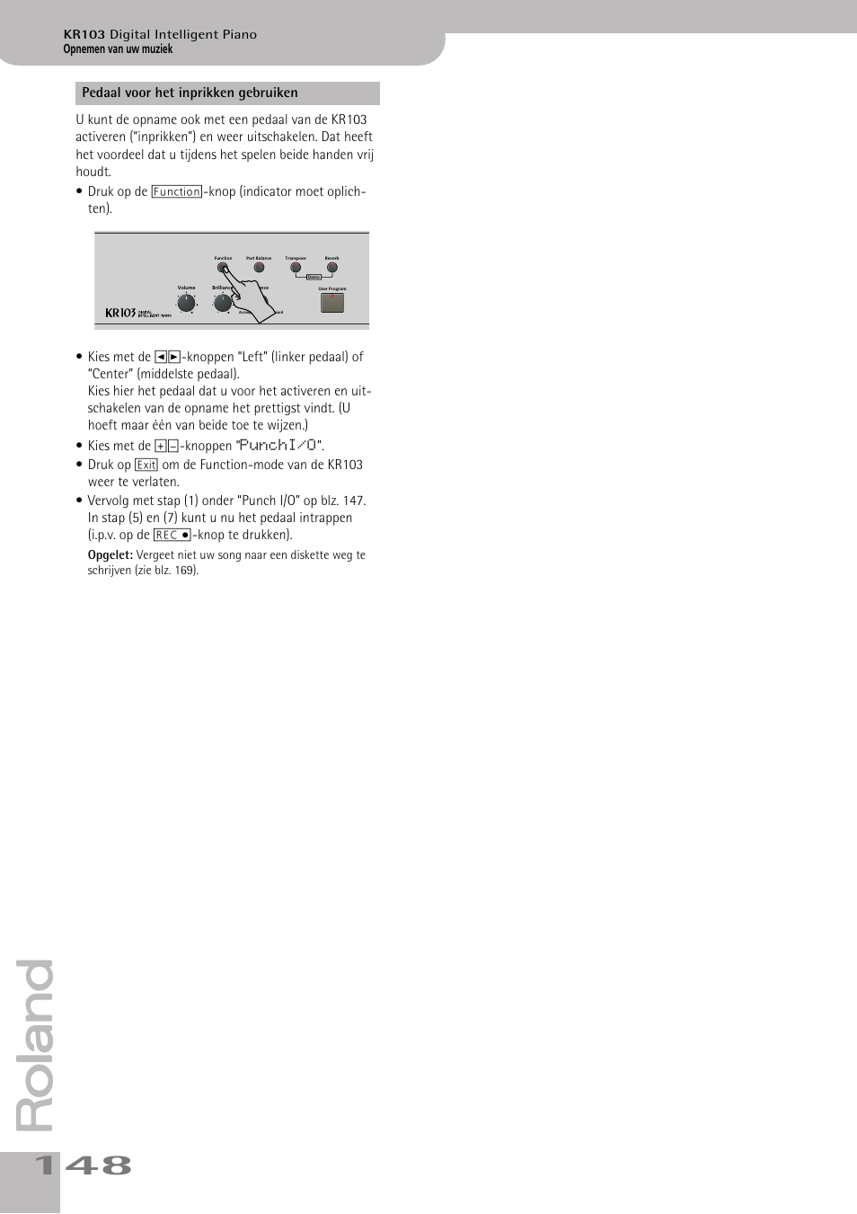 Roland KR103 User Manual | Page 150 / 186