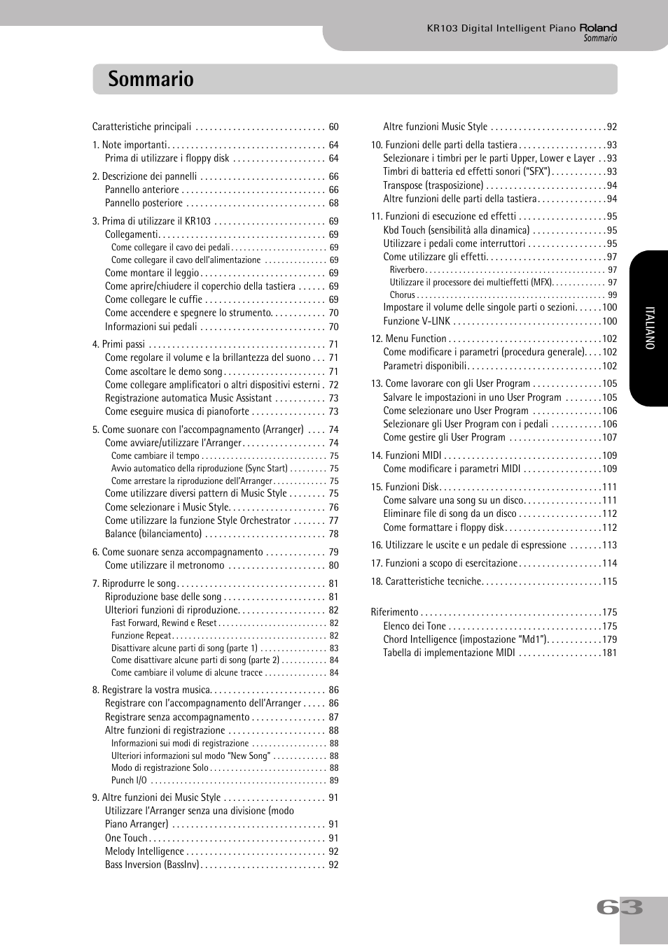 Roland KR103 User Manual | Page 65 / 186