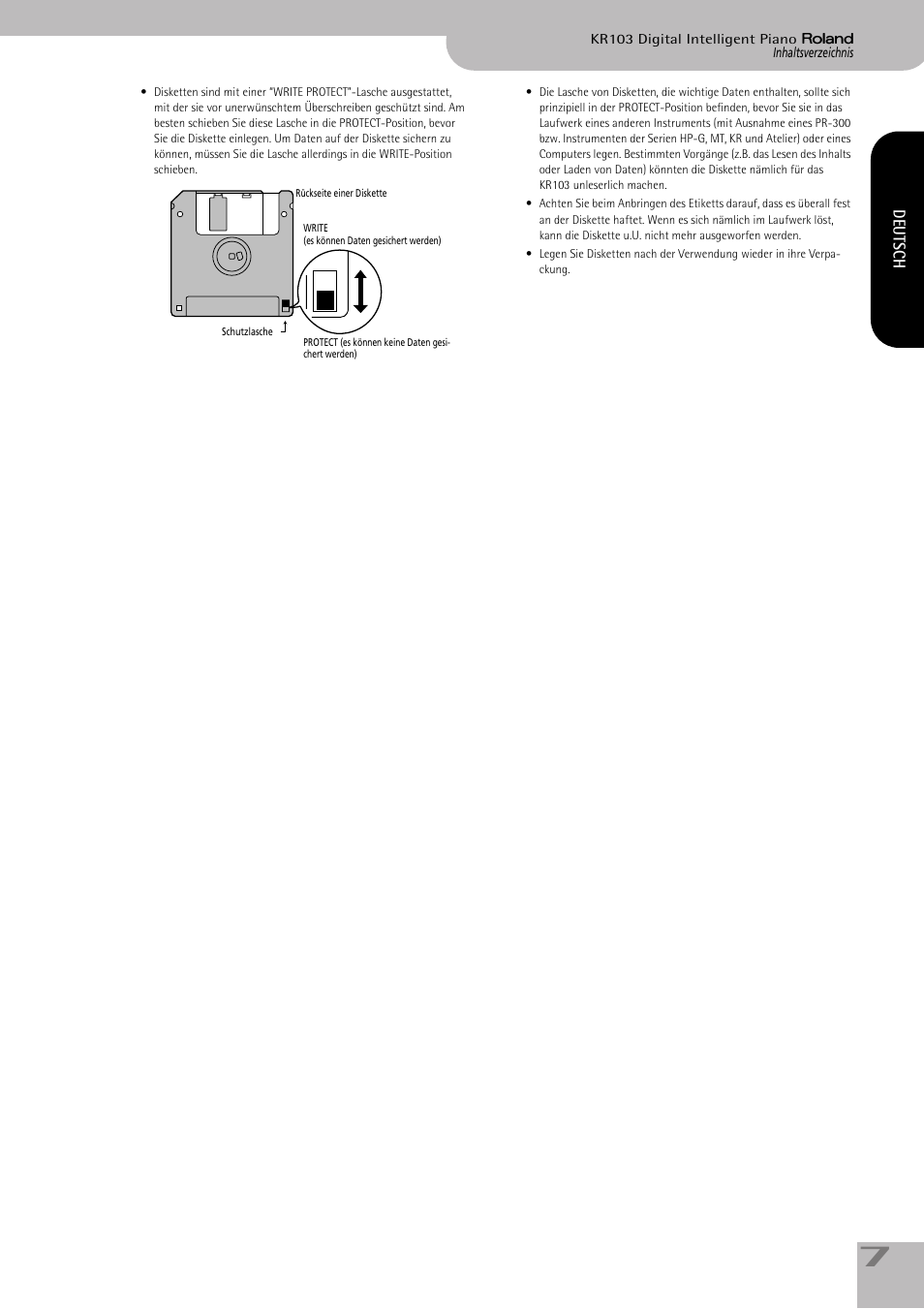 Roland KR103 User Manual | Page 9 / 186