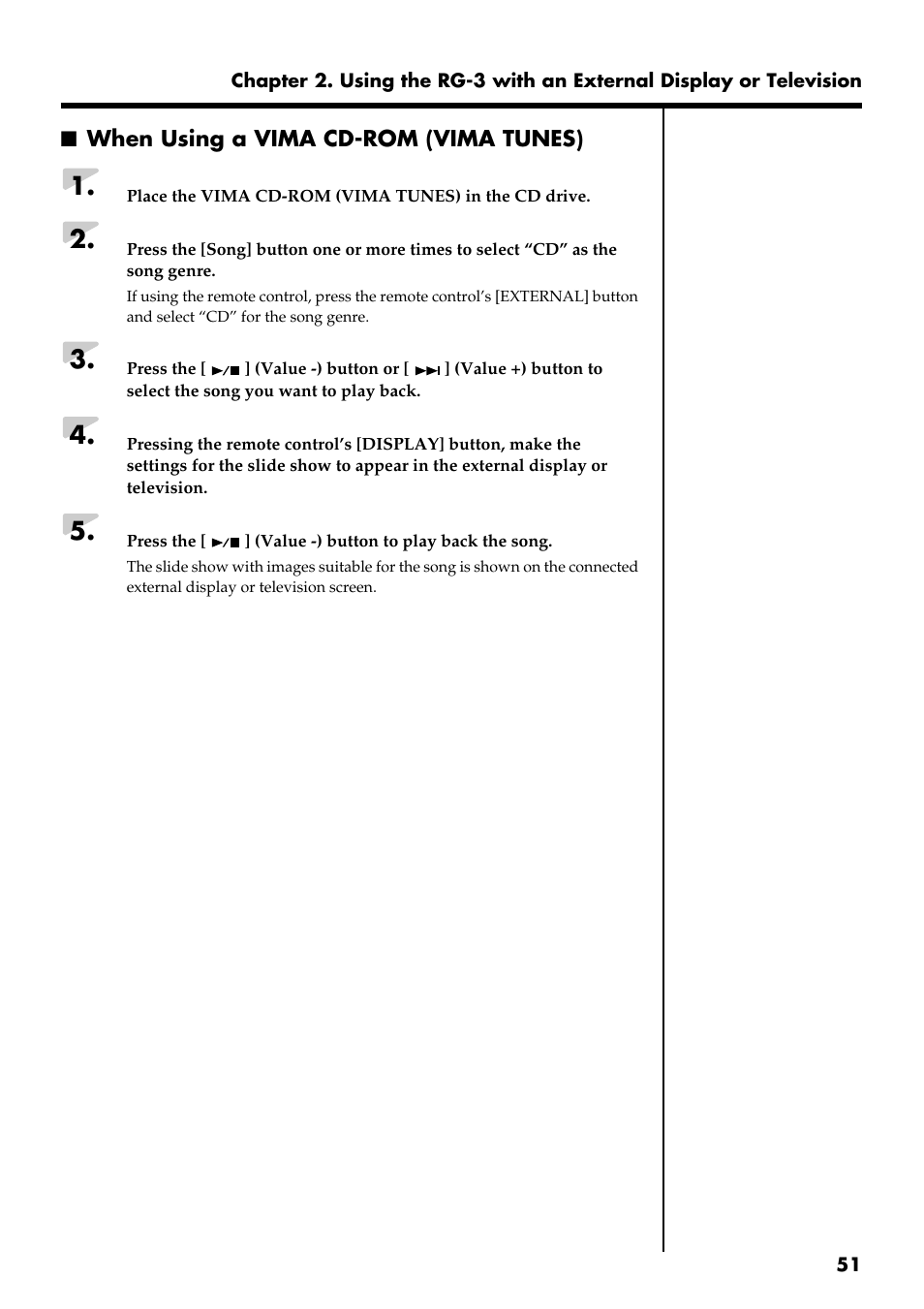 When using a vima cd-rom (vima tunes) | Roland RG-3 User Manual | Page 53 / 124