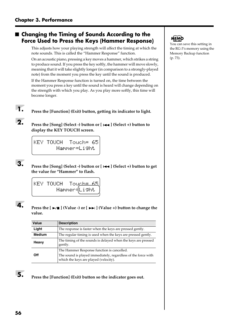 Roland RG-3 User Manual | Page 58 / 124