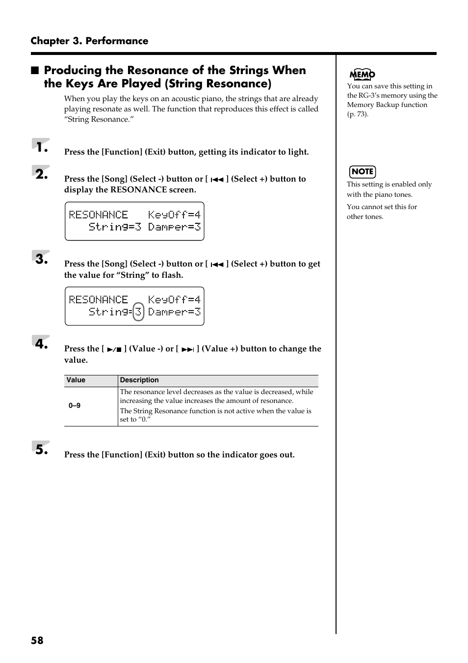 Roland RG-3 User Manual | Page 60 / 124