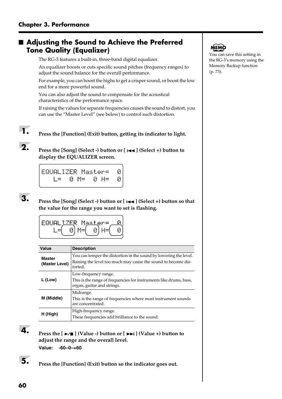 Roland RG-3 User Manual | Page 62 / 124