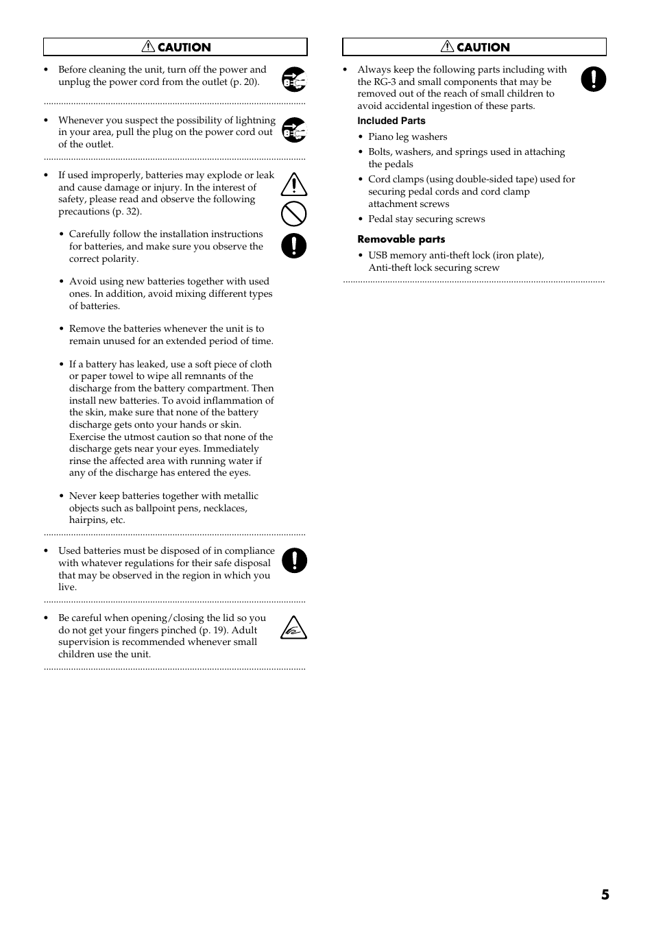 Roland RG-3 User Manual | Page 7 / 124