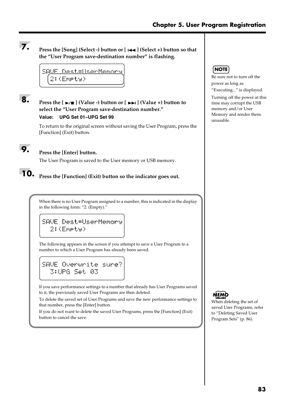 Roland RG-3 User Manual | Page 85 / 124