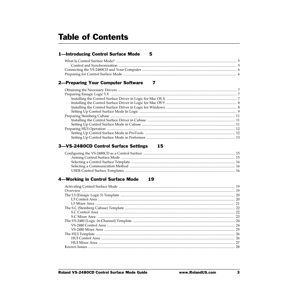 Roland VS-2480CD User Manual | Page 3 / 30