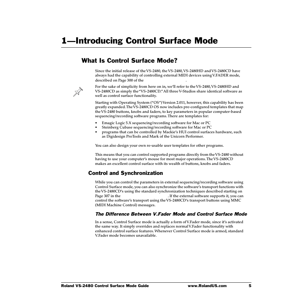 Roland VS-2480CD User Manual | Page 5 / 30