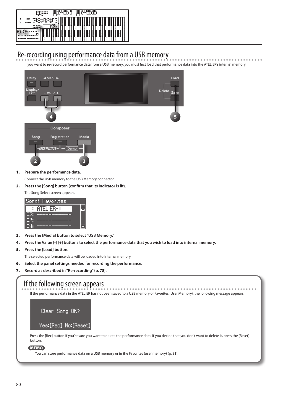 If the following screen appears | Roland ATELIER Combo AT-350C User Manual | Page 80 / 132