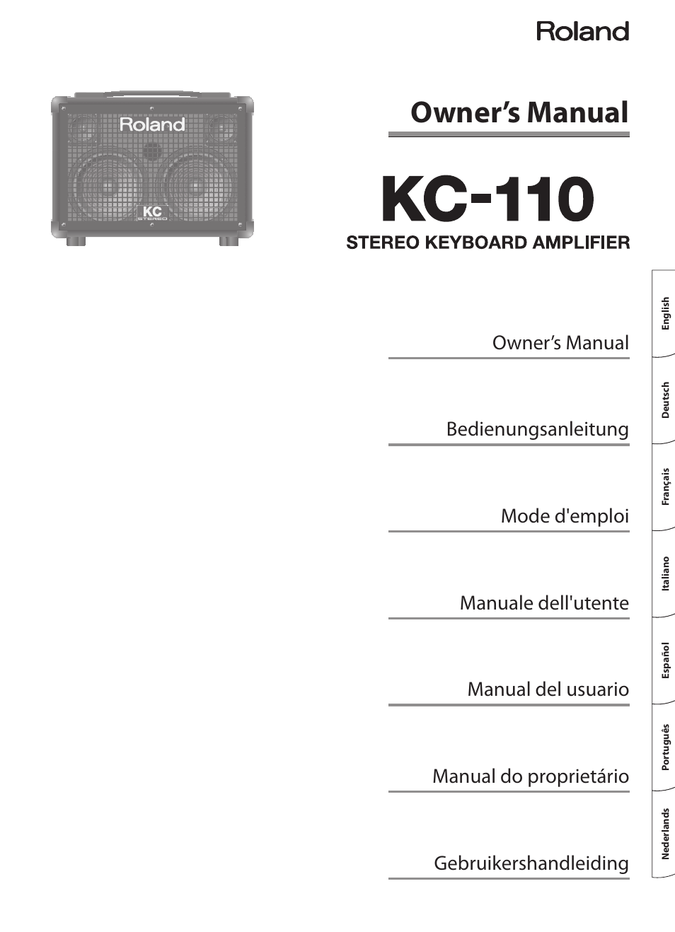 Roland STEREO KEYBOARD AMPLIFIER KC-110 User Manual | 88 pages