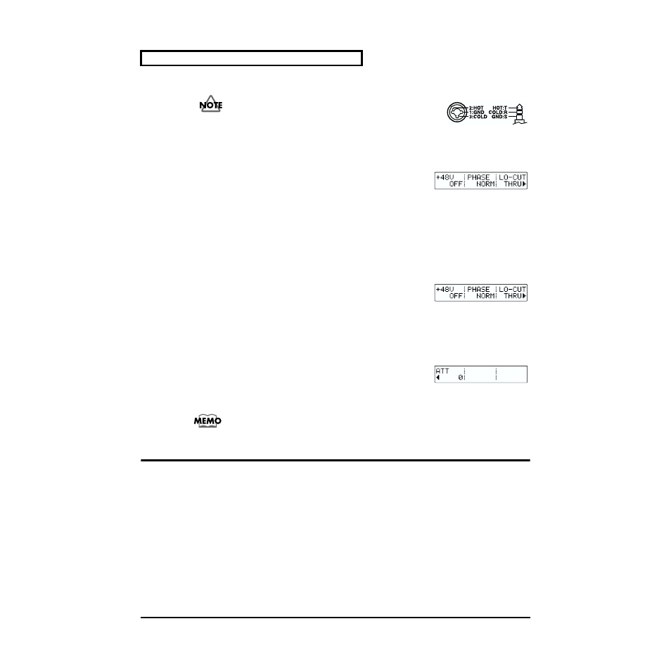 Phase, Low-cut filter (lo-cut), Attenuator (att) | Turning off the power | Roland MMP-2 User Manual | Page 18 / 61