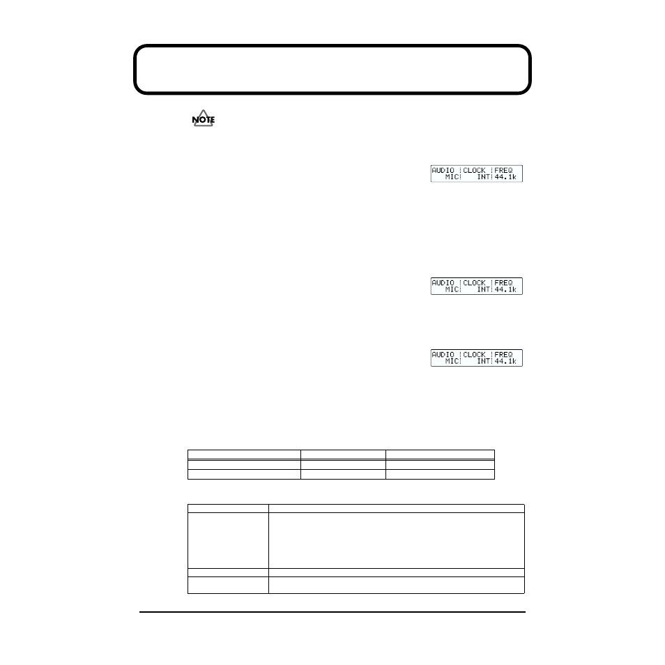 Settings for digital connections, Sampling clock source, Sampling frequency | Audio input source, Display messages | Roland MMP-2 User Manual | Page 26 / 61
