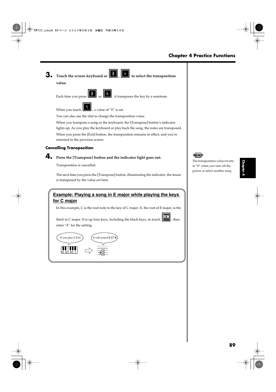 Roland KR107 User Manual | Page 89 / 196