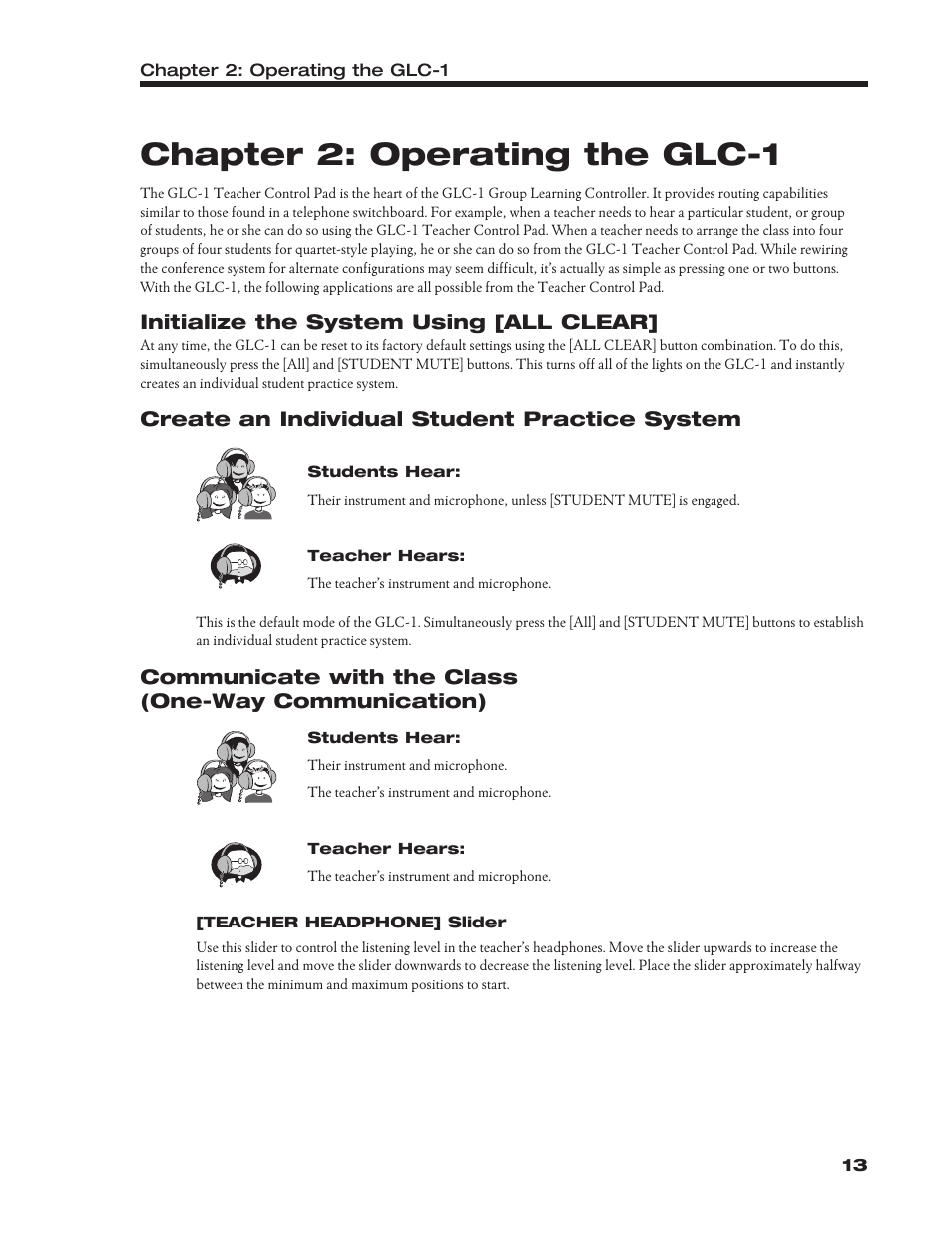 Chapter 2: operating the glc-1 | Roland Group-Learning Controller GLC-1 User Manual | Page 14 / 26