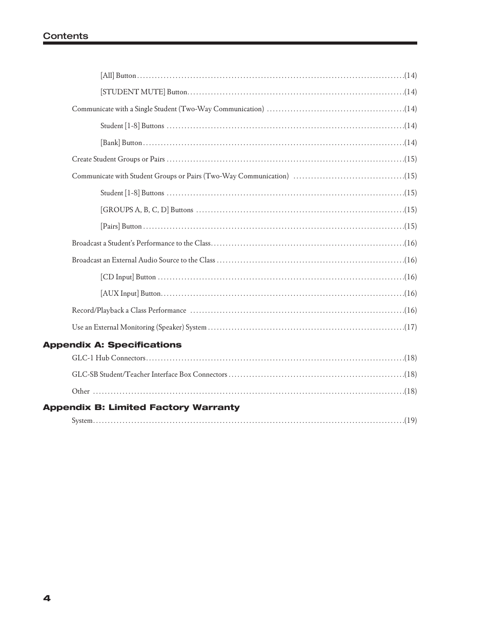 Roland Group-Learning Controller GLC-1 User Manual | Page 5 / 26