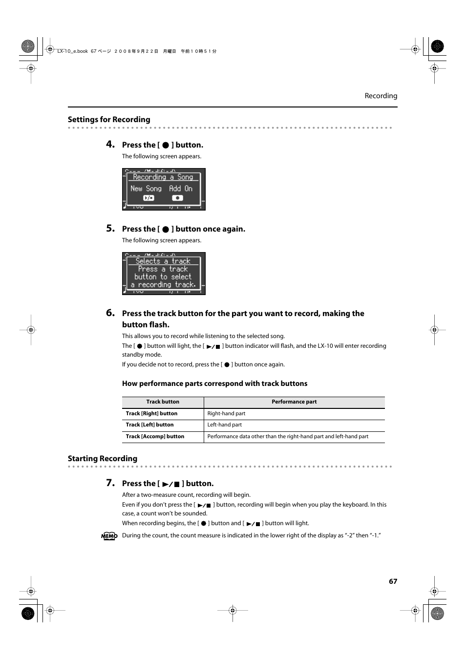 Roland LX-10 User Manual | Page 67 / 120