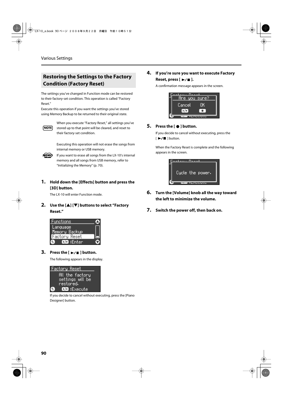 P. 90 | Roland LX-10 User Manual | Page 90 / 120