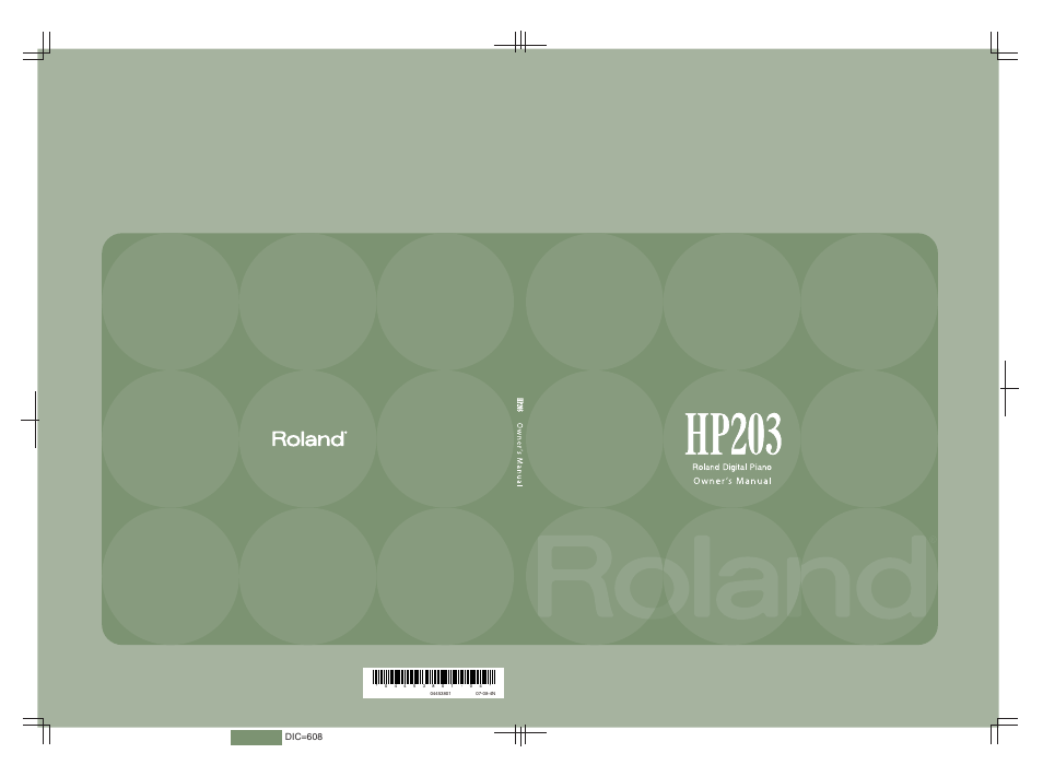 Roland HP203 User Manual | 108 pages