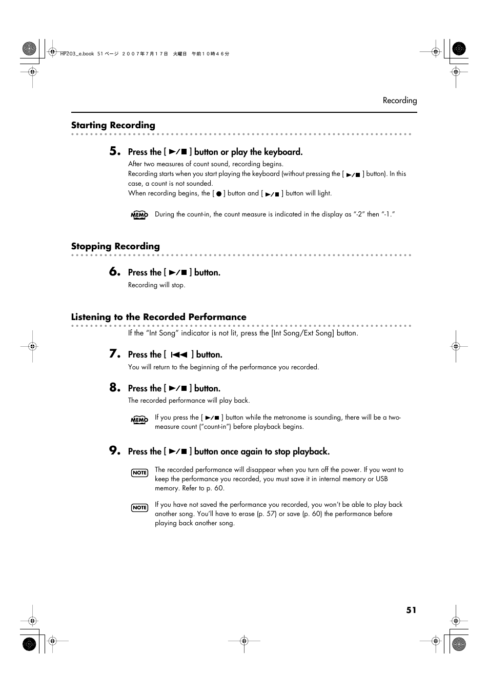 Roland HP203 User Manual | Page 53 / 108