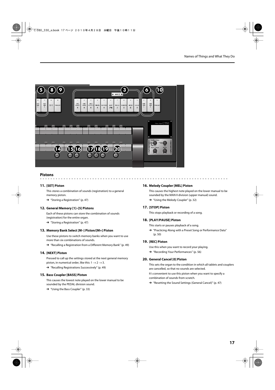 Roland Classic Organ C-380 User Manual | Page 17 / 96