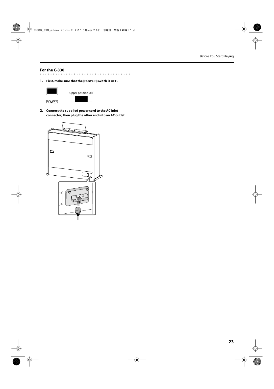 Roland Classic Organ C-380 User Manual | Page 23 / 96