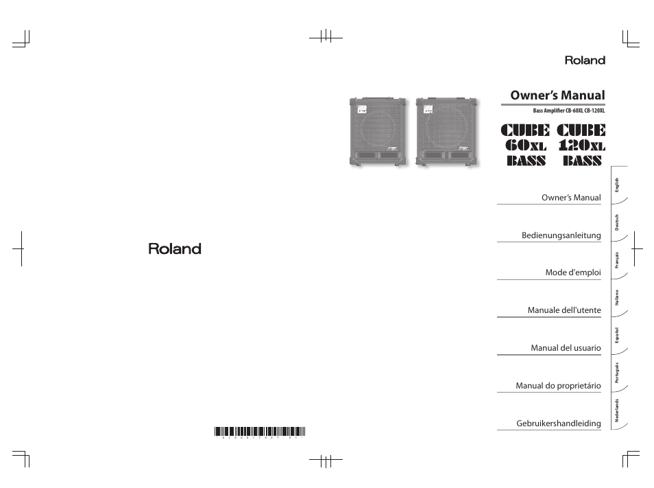 Owner’s manual | Roland Bass Amplifier CB-60XL User Manual | Page 27 / 27