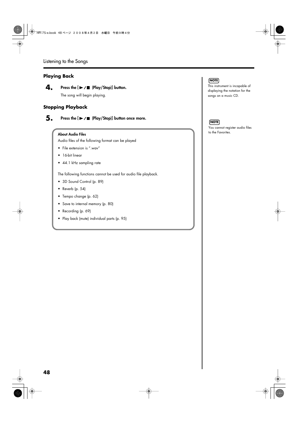 Roland HPi-7S User Manual | Page 48 / 136