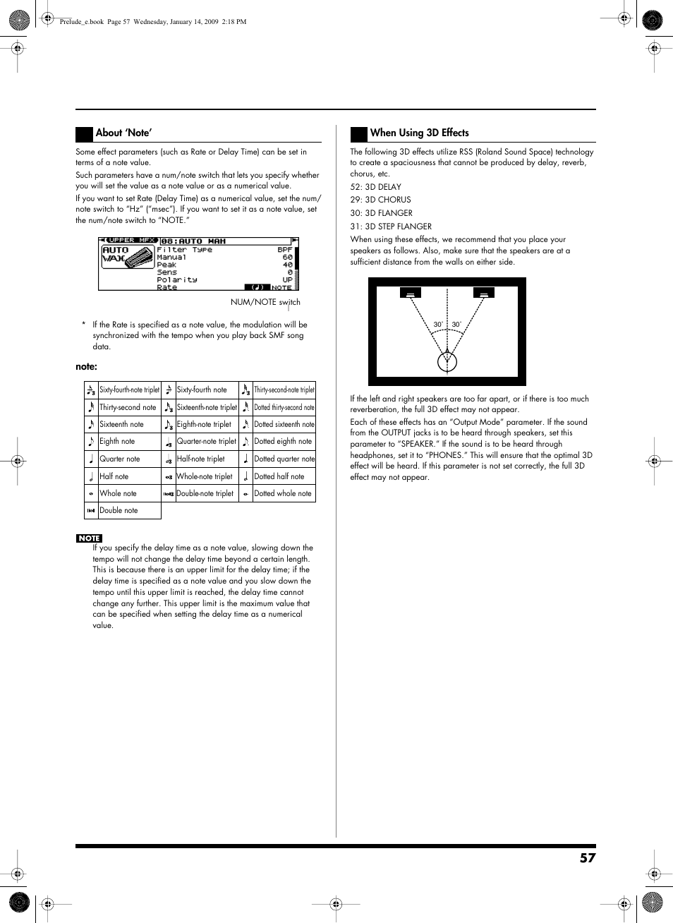 Roland Prelude User Manual | Page 57 / 112