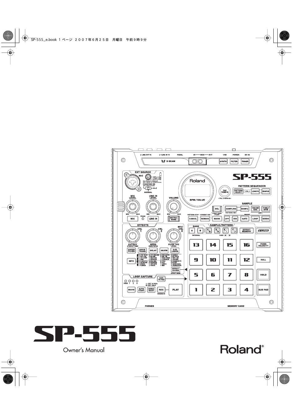 Roland SP-555 User Manual | 80 pages