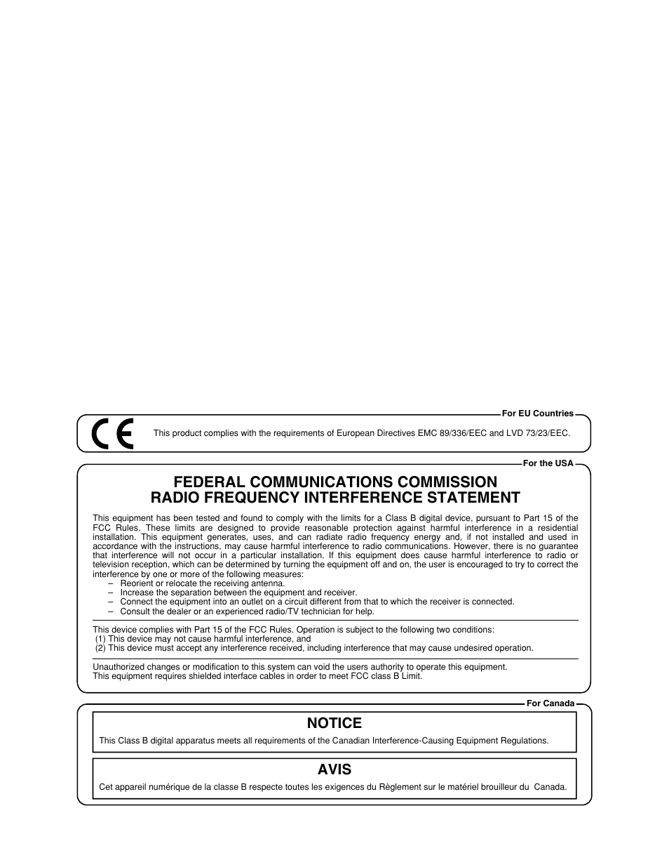 Notice avis | Roland VGA-3 User Manual | Page 35 / 36