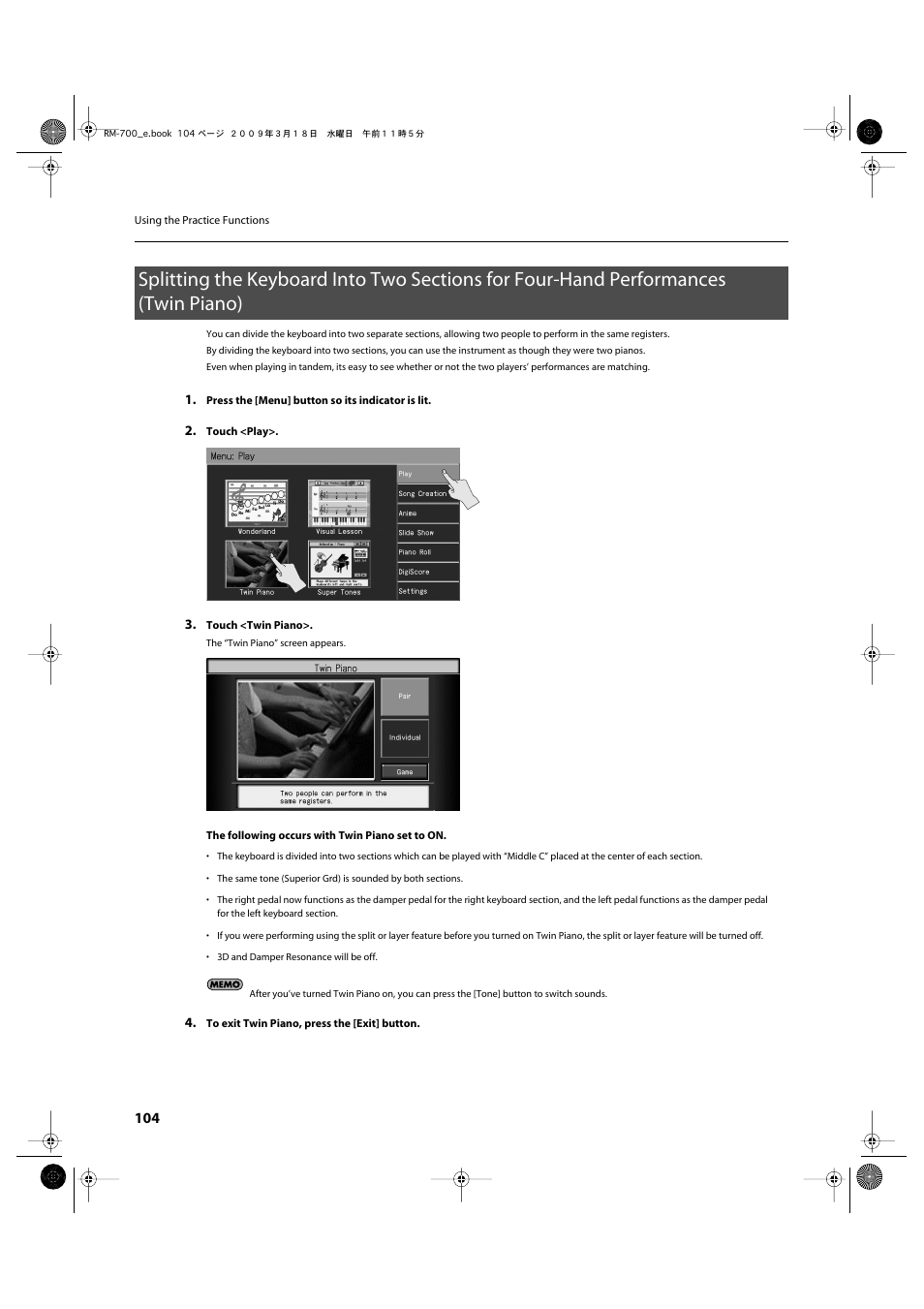 P. 104 | Roland RM-700 User Manual | Page 103 / 238