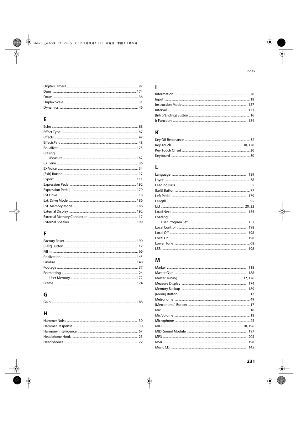 Roland RM-700 User Manual | Page 230 / 238
