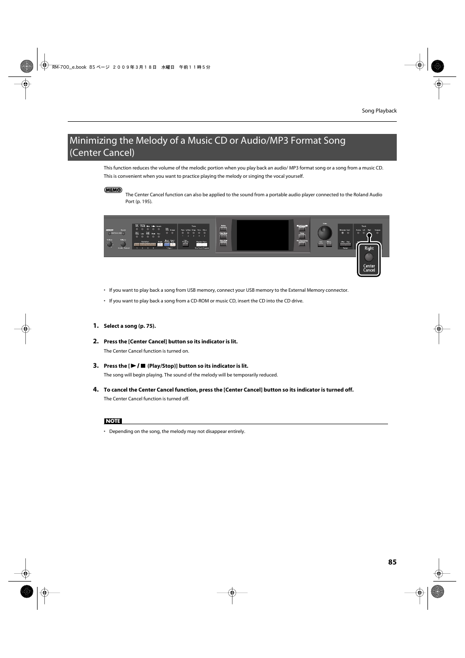 Roland RM-700 User Manual | Page 84 / 238